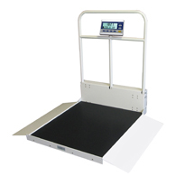 Befour MX480D Dual Ramp Folding Wheelchair Scale with Handrail