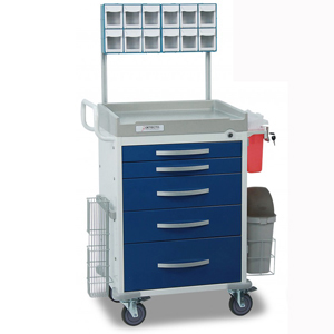 Detecto Loaded Rescue Anesthesiology Carts-Blue
