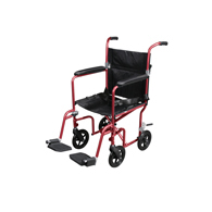 Drive RTLFW19RW-RD Flyweight Wheelchair w/ Removable Wheels-Red