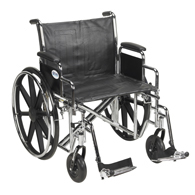 Drive STD22EC Sentra EC Wheelchair-Desk Arms-Swing Footrests-22" Seat