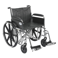 Drive STD22EC 22" Sentra EC Wheelchair-Full Arms-Swing Away Footrests