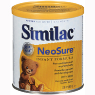 Abbott 57430 Similac Expert Care Neosure Infant Formula-6/Case