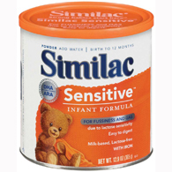 Abbott 57539 Similac Sensitive-Infant Formula with Iron-6/Case