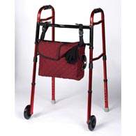 Ableware 703300000 Cotton Tote Bag for Walkers/Wheelchairs-Burgundy