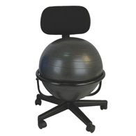 CanDo Mobile Metal Ball Chair with 22" Ball