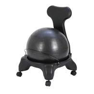 CanDo Plastic Mobile Ball Chair with Back