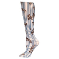 Celeste Stein Womens Compression Sock-Jumping Horses
