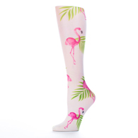 Celeste Stein Sock-White Flamingos