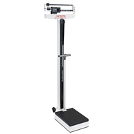 Detecto 448 450 lb Capacity Scale w/ Height Rod, Wheels, & Hand Post