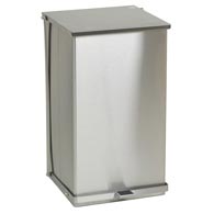 Detecto C Series Stainless Steel Step-On Waste Can Receptacles