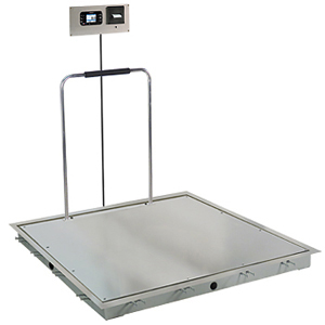 Detecto Solace In-Floor Dialysis Scale-48"x48" Platform w/ Handrail