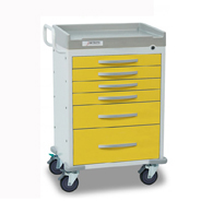Detecto Rescue Isolation Medical Carts-Yellow