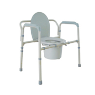 Drive 11117N-1 Heavy Duty Bariatric Folding Bedside Commode Chair