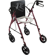 Free2Go F2G-ROL8CBG Rollator with Commode Seat with Seat Cover