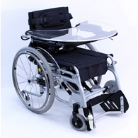 Karman XO-101 Push-Power Assist Stand Wheelchair-Multi Function Tray