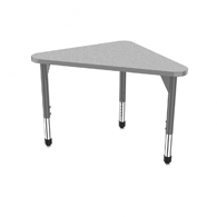 30"x41" Premier Triangle Desk-Gray Neubla Top w/ Gray Edges & Adjustable Legs