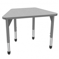 36"x23" Premier Trapezoid Desk-Gray Neubla Top w/ Gray Edges & Adjustable Legs