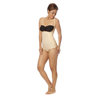 Marena Recovery SFBHA Panty-Length Girdle with High-Back-XL-Beige-OPEN BOX
