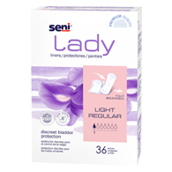 36 Count SENI Lady Light Protection Liners-Regular Length