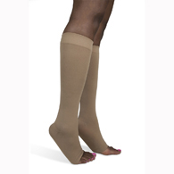 SIGVARIS 842C 20-30 mmHg Soft Opaque Knee High-Open Toe